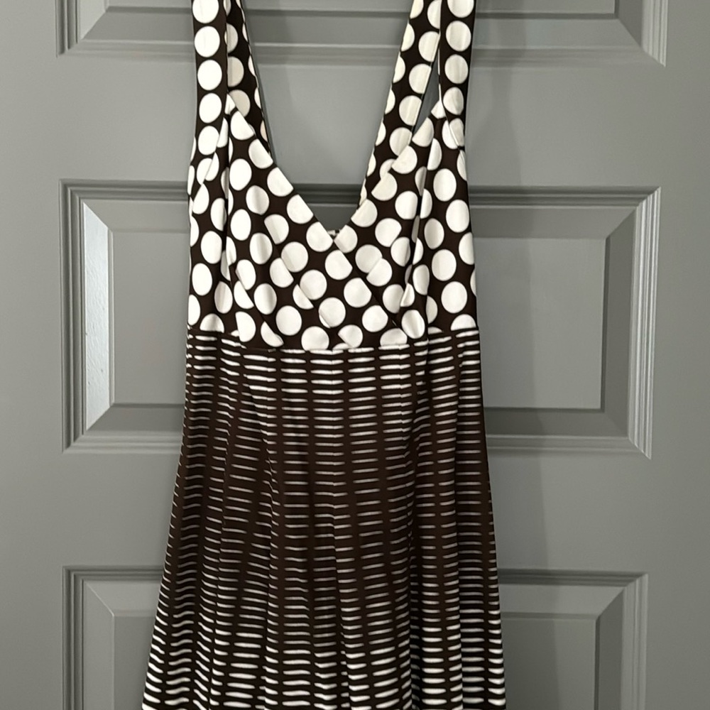 Calvin Klein Dress, Brown & White, size 14,